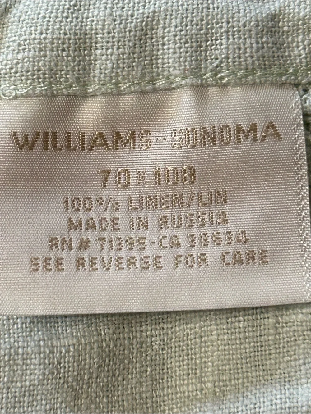 Williams-Sonoma Linen Tablecloth 70x108